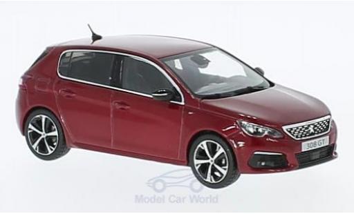 Coche miniatura Peugeot 308 GT 1/43 Norev GT metalico rojo 2017 Peugeot 308 GT 1/43 Norev GT metalico rojo 2017 coche miniatura