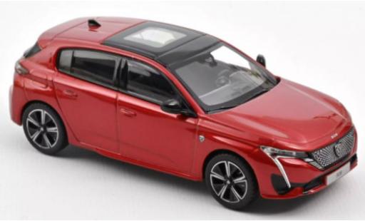 Coche miniatura Peugeot 308 1/43 Norev GT metalico rojo 2021 Peugeot 308 1/43 Norev GT metalico rojo 2021 coche miniatura
