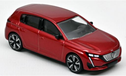 Coche miniatura Peugeot 308 1/64 Norev metalico rojo 2021 Peugeot 308 1/64 Norev metalico rojo 2021 coche miniatura