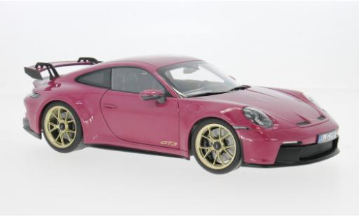 Porsche 992 GT3 1/18 Norev 911  rosa 2021 1:18 coche miniatura