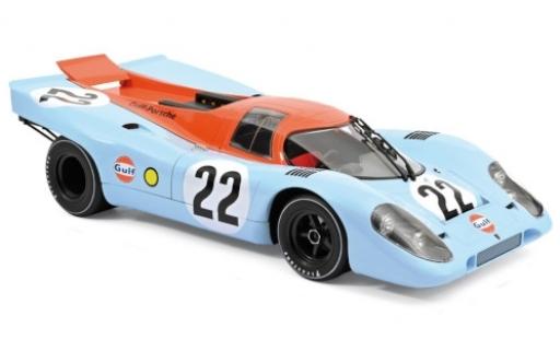 Porsche 917 1970 1/12 Norev K RHD No.22 Gulf 24h Frankreich 1970 D.Hobbs/R.Attwood coche miniatura