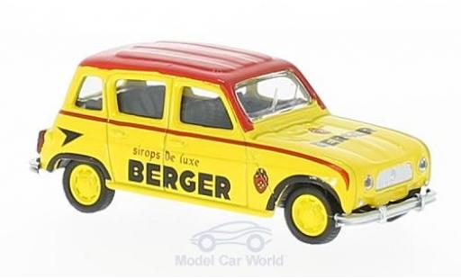 Renault 4 L 1/64 Norev amarillo/rojo Cycliste Berger (F) 196 coche miniatura