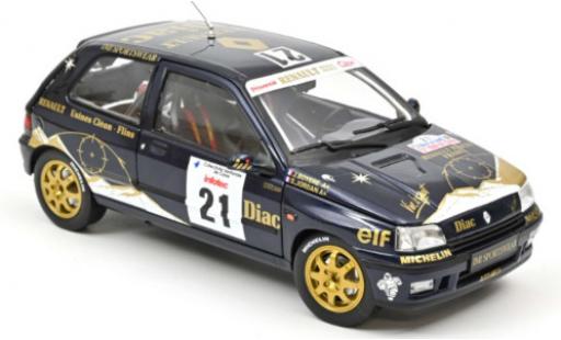 Coche miniatura Renault Clio 1/18 Norev Williams No.21 Societe Diac Diac Tour de Corse 1993 S.Jordan/J.Boyere Renault Clio 1/18 Norev Williams No.21 Societe Diac Diac Tour de Corse 1993 S.Jordan/J.Boyere coche miniatura