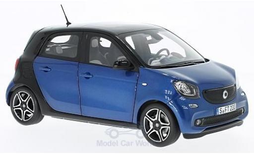 Coche miniatura Smart ForFour 1/18 Norev forfour metalico azul/negro 2015 Smart ForFour 1/18 Norev forfour metalico azul/negro 2015 coche miniatura