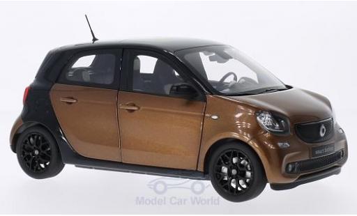 Coche miniatura Smart ForFour 1/18 Norev Forfour metalico bronze/negro 2014 Smart ForFour 1/18 Norev Forfour metalico bronze/negro 2014 coche miniatura