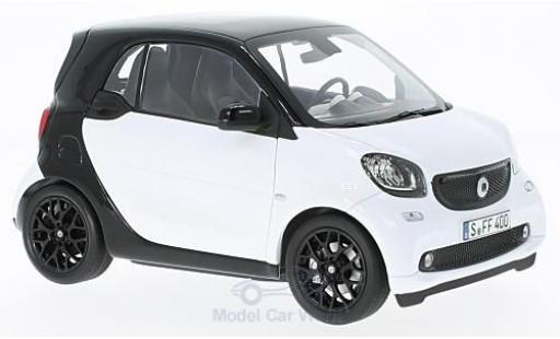 Coche miniatura Smart ForTwo 1/18 Norev fortwo blanco/negro 2015 Smart ForTwo 1/18 Norev fortwo blanco/negro 2015 coche miniatura