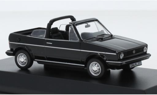 Coche miniatura Volkswagen Golf 1/43 Norev I Cabriolet negro 1981 Softtop couché avec Volkswagen Golf 1/43 Norev I Cabriolet negro 1981 Softtop couché avec coche miniatura