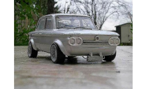 NSU TT Racing 1/18 Revell gris coche miniatura