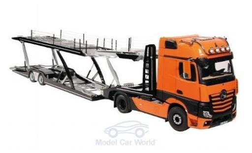 Coche miniatura Mercedes Actros 1/18 NZG GigaSpace 4X2 FH25 naranja/negro Autotransporter Mercedes Actros 1/18 NZG GigaSpace 4X2 FH25 naranja/negro Autotransporter coche miniatura