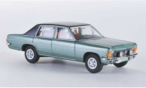 Opel Diplomat B Base 1/87 Brekina B verde/mate-negro coche miniatura