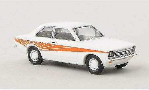 Opel Kadett C Swinger 1/87 Busch blanco/naranja 1977 coche miniatura