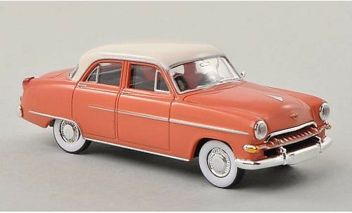 Opel Kapitan 1954 1/87 Brekina lachs-rot/blanco coche miniatura