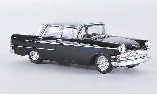 Opel Kapitan P2.6 1/87 Herpa negro/blanco coche miniatura