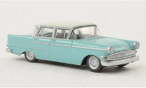 Opel Kapitan P2.6 1/87 Herpa turquesa/gris coche miniatura