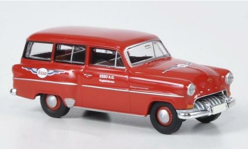 Opel Olympia Base 1/87 Brekina Caravan Esso Flugservice coche miniatura