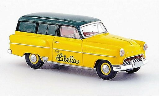 Opel Olympia Base 1/87 Brekina Caravan Libella amarillo/verde coche miniatura
