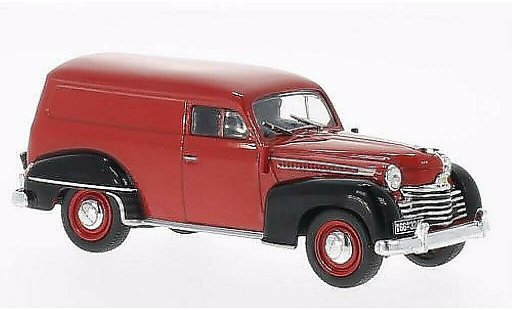 Opel Olympia Base 1/43 WhiteBox Furgoneta rojo/negro 1950 coche miniatura