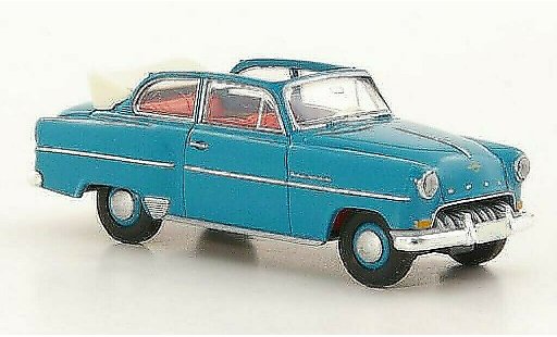Opel Olympia Rekord 1/87 Brekina Descapotable-Limusina turquesa coche miniatura