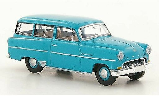 Opel Olympia Rekord 1/87 Brekina Caravan turquesa coche miniatura