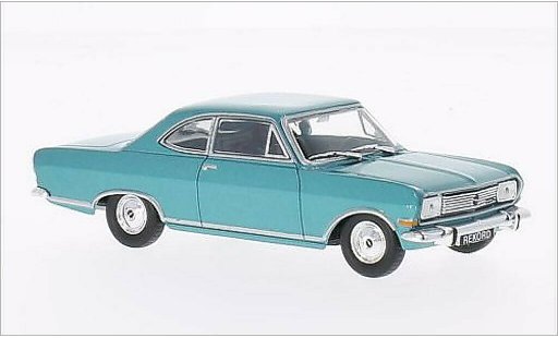 Opel Rekord B 1/43 WhiteBox Coupe metalico turquesa 1965 coche miniatura