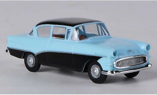 Opel Rekord P1 1/87 Brekina azul/negro coche miniatura