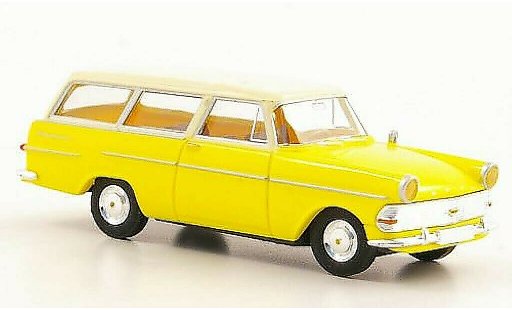 Opel Rekord P2 1/87 Brekina PII Caravan amarillo/beige coche miniatura
