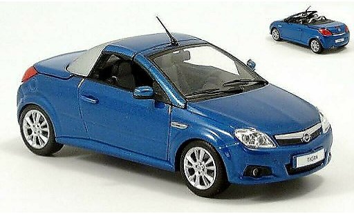 Opel Tigra Twin Top 1/43 Minichamps azul/gris 2004 coche miniatura