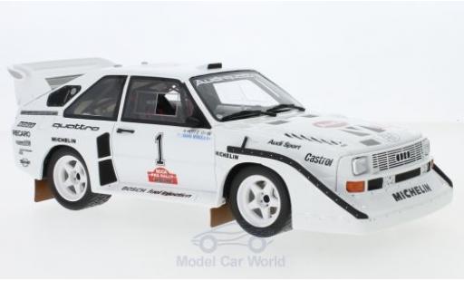 Coche miniatura Audi Sport Quattro 1/18 Ottomobile Sport quattro S1 E2 No.1 Olympus Rallye 1985 H.Mikkola/A.Hertz Audi Sport Quattro 1/18 Ottomobile Sport quattro S1 E2 No.1 Olympus Rallye 1985 H.Mikkola/A.Hertz coche miniatura