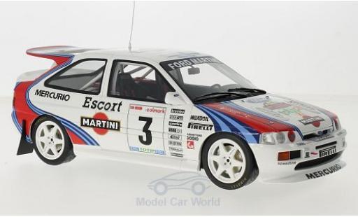 Coche miniatura Ford Escort 1/18 Ottomobile RS Cosworth Gr.A No.3 Martini Rallye Mille Miglia 1995 F.Cunico/S.Evangelisti Ford Escort 1/18 Ottomobile RS Cosworth Gr.A No.3 Martini Rallye Mille Miglia 1995 F.Cunico/S.Evangelisti coche miniatura
