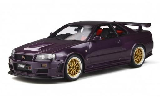 Coche miniatura Nissan Skyline 1/18 Ottomobile GT-R (Z34) Nismo Z-Tune metalico purpura RHD 1998 avec doré jantes Nissan Skyline 1/18 Ottomobile GT-R (Z34) Nismo Z-Tune metalico purpura RHD 1998 avec doré jantes coche miniatura