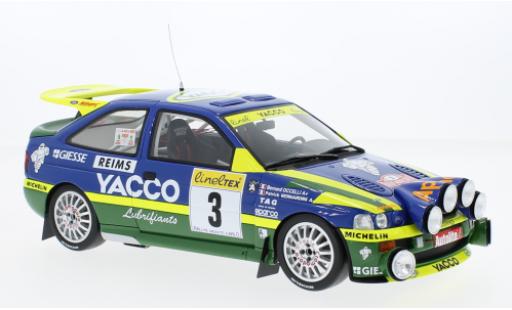 Coche miniatura Ford Escort 1/18 Ottomobile RS Cosworth No.3 Yacco Rallye WM Rallye Monte Carlo 1996 Ford Escort 1/18 Ottomobile RS Cosworth No.3 Yacco Rallye WM Rallye Monte Carlo 1996 coche miniatura