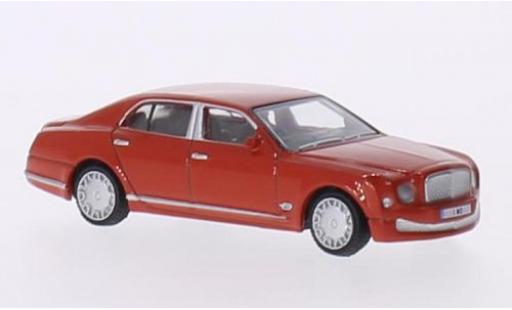 Coche miniatura Bentley Mulsanne 1/76 Oxford rojo RHD Bentley Mulsanne 1/76 Oxford rojo RHD coche miniatura