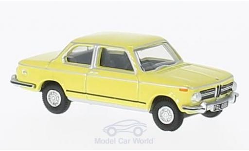 Bmw 2002 1/76 Oxford amarillo RHD coche miniatura