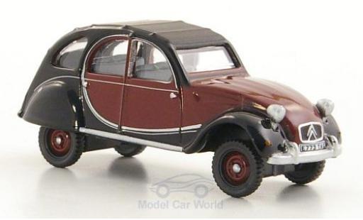 Coche miniatura Citroen 2CV 1/76 Oxford Charleston rojo/negro RHD 1963 Citroen 2CV 1/76 Oxford Charleston rojo/negro RHD 1963 coche miniatura