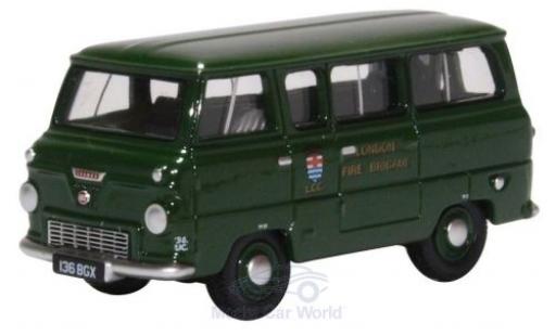 Ford 400E 1/76 Oxford Minibus verde London Fire Brigade coche miniatura