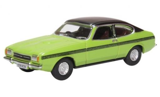 Ford Capri 1/76 Oxford MKII verde/matt-negro RHD coche miniatura
