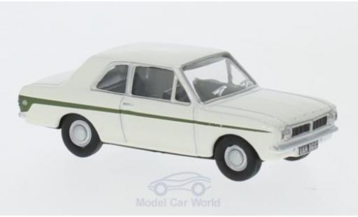Coche miniatura Ford Cortina 1/76 Oxford MK2 blanco/verde RHD Ford Cortina 1/76 Oxford MK2 blanco/verde RHD coche miniatura