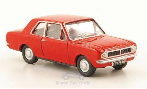 Ford Cortina 1/76 Oxford MKII rojo coche miniatura