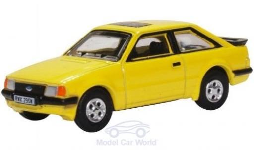 Coche miniatura Ford Escort 1/76 Oxford MK III XR3i amarillo 1981 Ford Escort 1/76 Oxford MK III XR3i amarillo 1981 coche miniatura