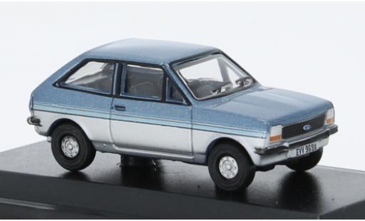 Ford Fiesta 1/76 Oxford MKI metallise blau/silber 1:76 coche miniatura