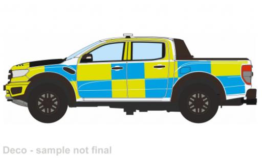 Ford Ranger 1/76 Oxford Raptor gelb/blau South Wales Police 1:76 coche miniatura
