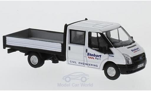 Ford Transit 1/76 Oxford Dropside Stobart Rail coche miniatura