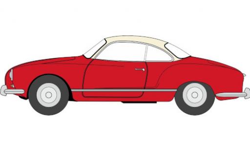 Coche miniatura Volkswagen Karmann 1/76 Oxford Ghia rojo/blanco Volkswagen Karmann 1/76 Oxford Ghia rojo/blanco coche miniatura