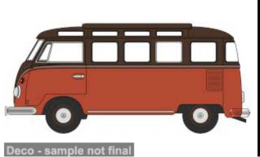 Volkswagen T1 1/76 Oxford Samba Bus rojo/braun 1:76 coche miniatura
