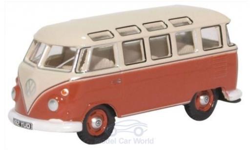 Volkswagen T1 1/76 Oxford Samba Bus rojo/beige coche miniatura