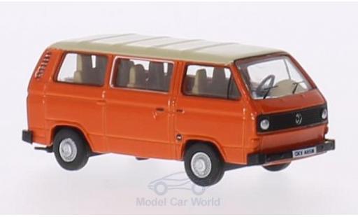Coche miniatura Volkswagen T2 B 1/76 Oxford 5 Bus naranja/beige Volkswagen T2 B 1/76 Oxford 5 Bus naranja/beige coche miniatura