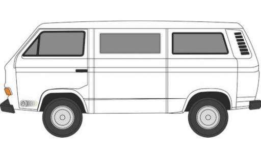 Coche miniatura Volkswagen T3 1/76 Oxford blanco/Dekor RHD Volkswagen T3 1/76 Oxford blanco/Dekor RHD coche miniatura