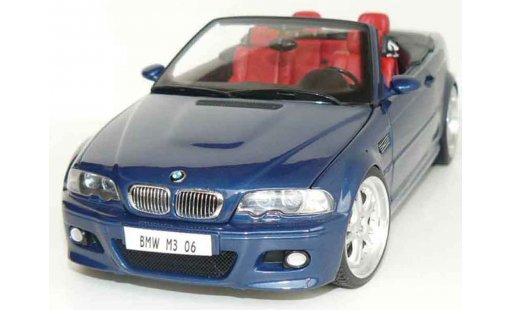 Bmw M3 Cabriolet 1/18 Kyosho E46 azul jantes 19 pouces coche miniatura