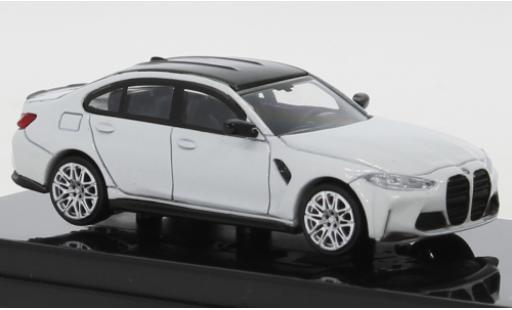 Coche miniatura Bmw M3 1/64 Para64 (G80) metalico blanco/negro Bmw M3 1/64 Para64 (G80) metalico blanco/negro coche miniatura