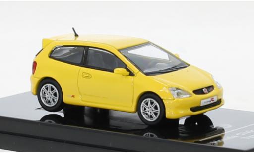 Coche miniatura Honda Civic 1/64 Para64 Type R (EP3) amarillo 2001 Honda Civic 1/64 Para64 Type R (EP3) amarillo 2001 coche miniatura